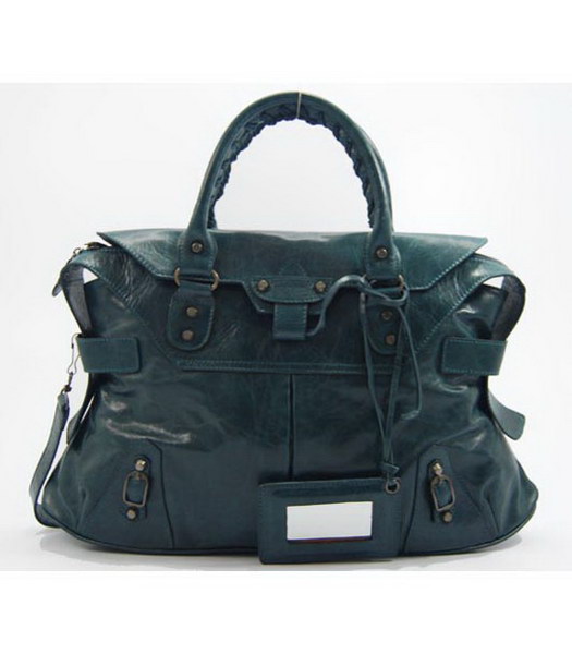 Balenciaga Grande City Bag in pelle Blu Zaffiro